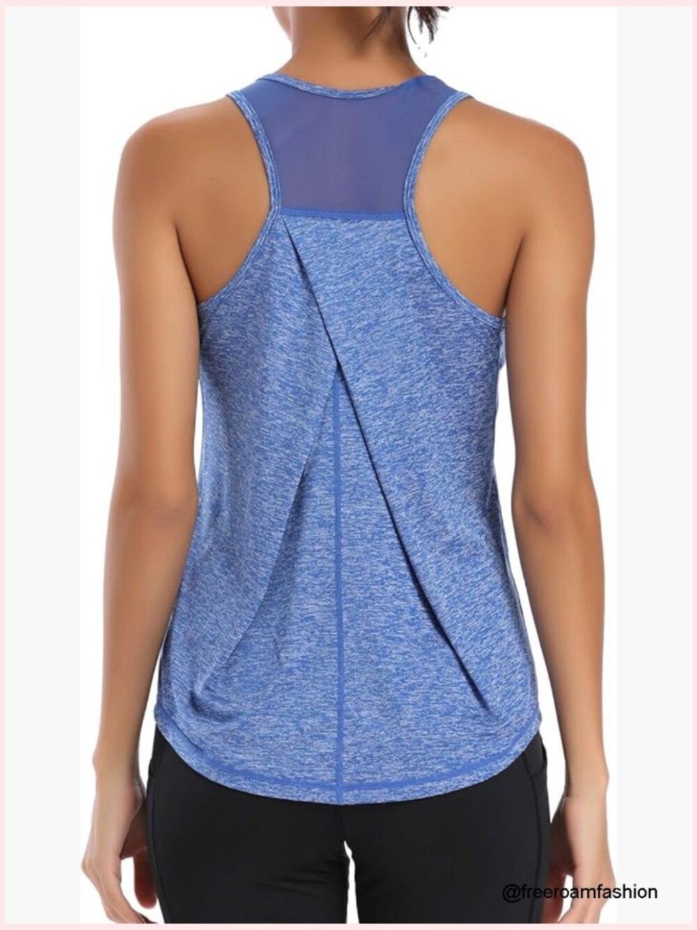 Women's Racerback Mesh Tank Top for Yoga Running Gym Workout